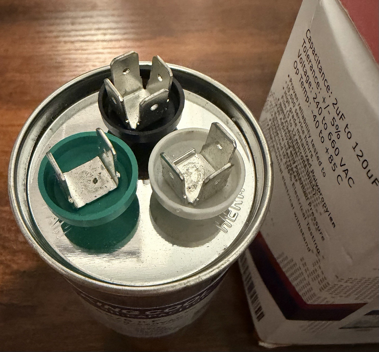 King Cool Dual Run HVAC Capacitor 45+5uF/370-440V – 45/5 MFD uF +-5% 370 440 VAC