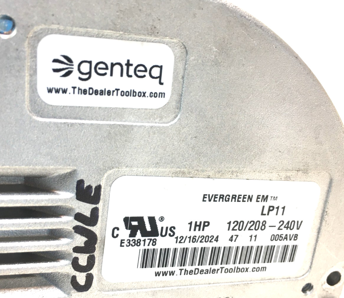 Genteq Evergreen EM LP11 Module Only 120/208-240V 1HP CCW Lead End used #W567