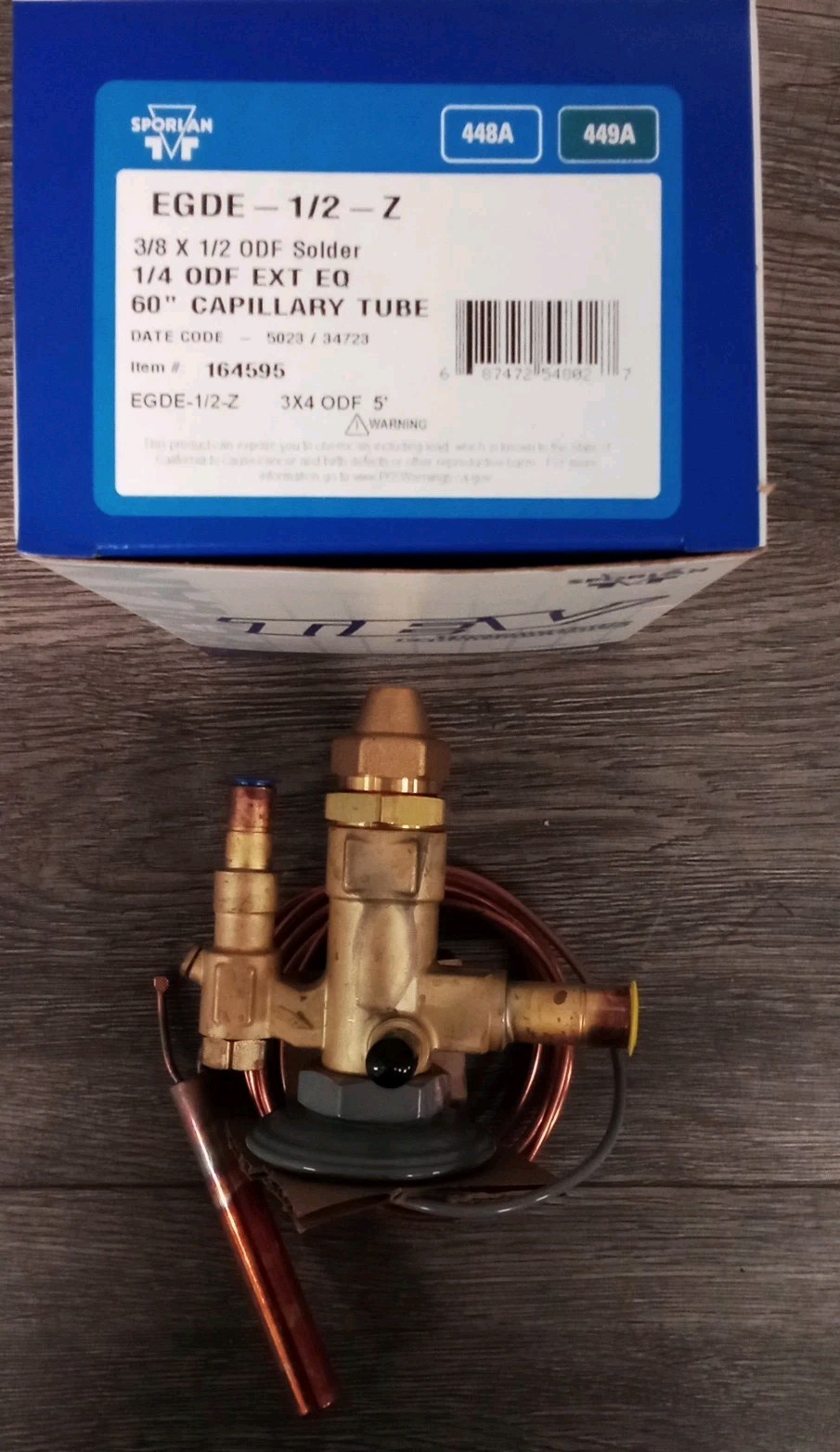 Sporlan thermostatic expansion valve Edge-1/2-Z PN(164595)