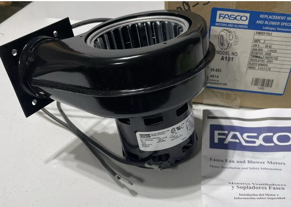 Fasco A151 Furnace Inducer Motor Blower 230V 2800RPM CWSE Wheel 3-3/4×1-7/8 1Spd