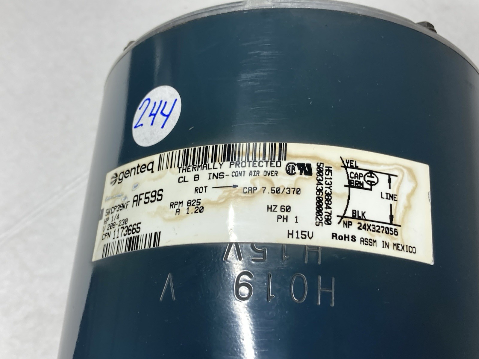 GENTEQ 5KCP39KFAF59S CONDENSER FAN MOTOR 1/4HP 825RPM 208-230V GUARANTEED