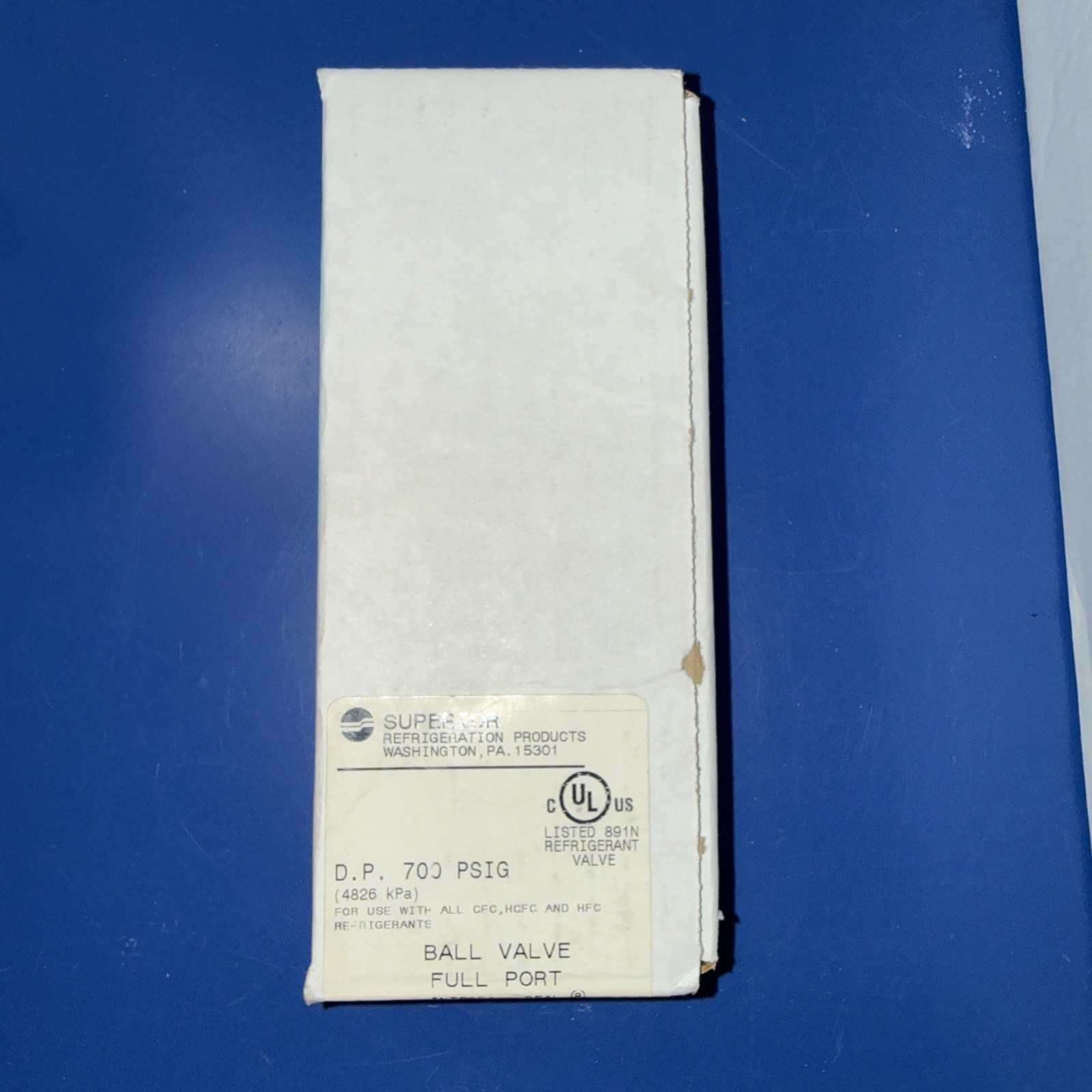 Superior No.586WA-6ST 3/8″ Refrigerant Ball Valve NOS