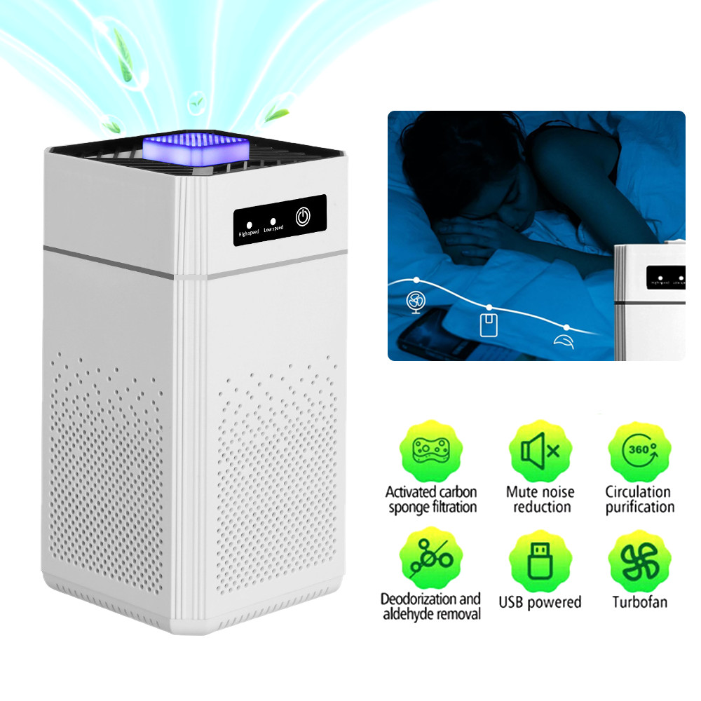 Air Purifiers H13 True HEPA Filter For Smoke Pollen Dander Hair Pets Smell Air