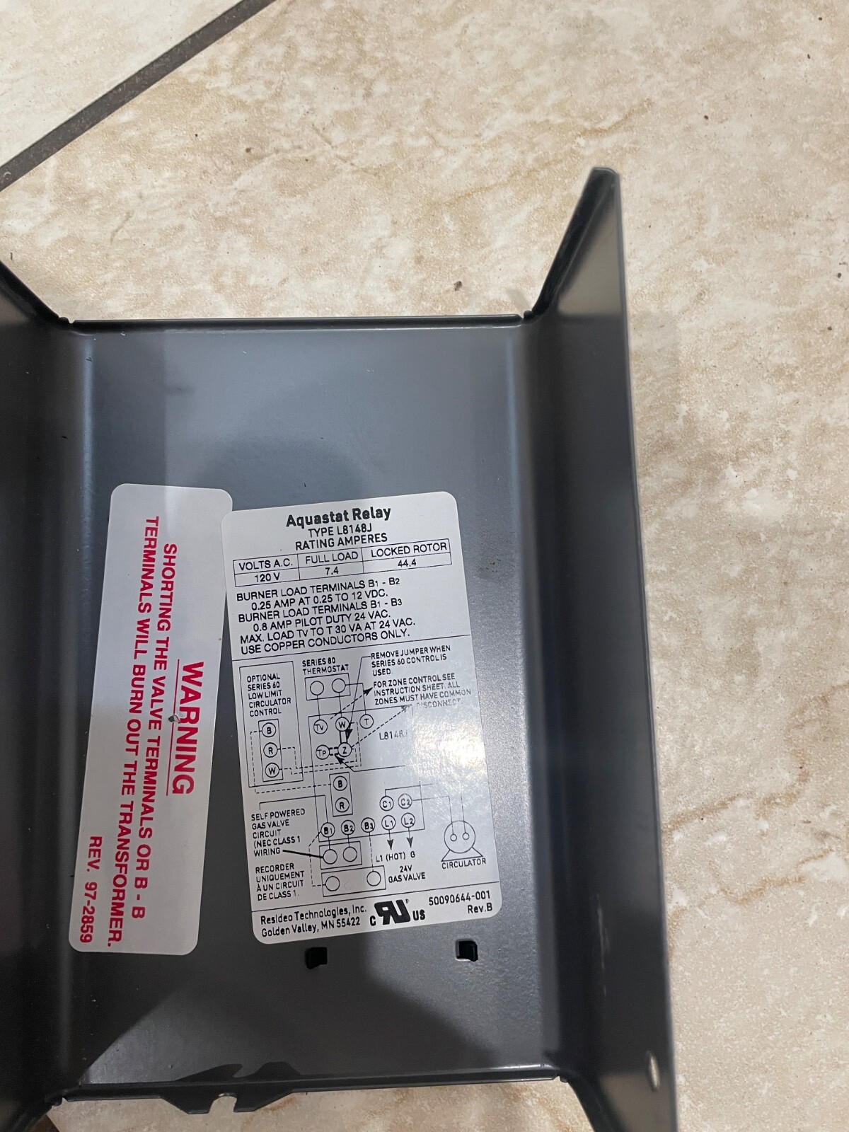RESIDEO AQUASTAT MODEL NUMBER: L8148J1009