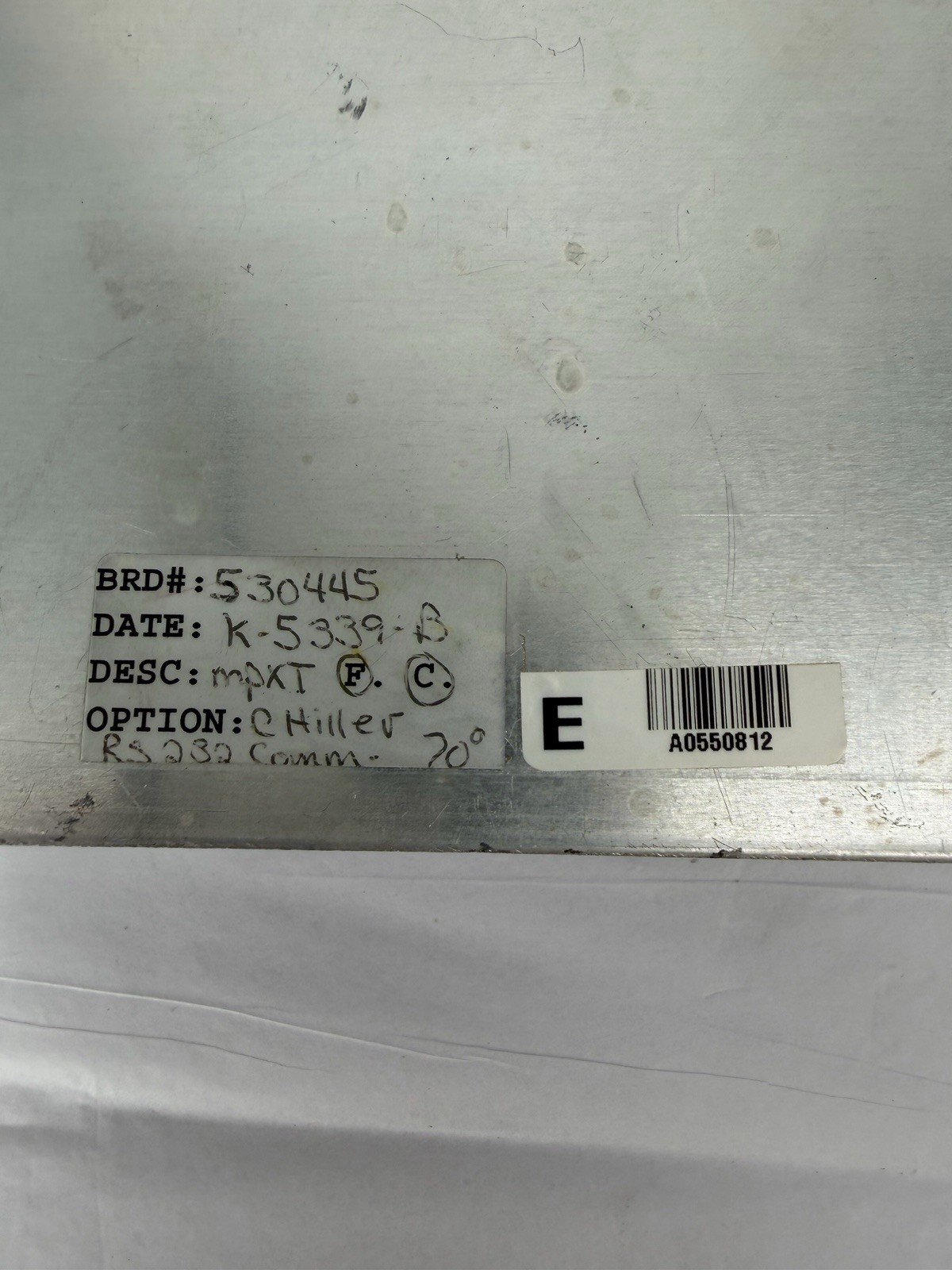 AEC 530445 Chiller Control Board, Micro-Computer, RS232, MPXT Board Rev. C