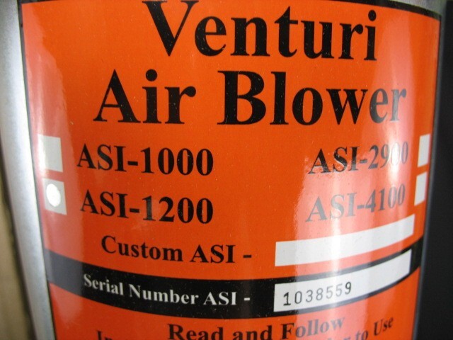 Air Systems International Venturi Pneumatic Air Blower ASI-1200, 1/2″ NPT -NEW-