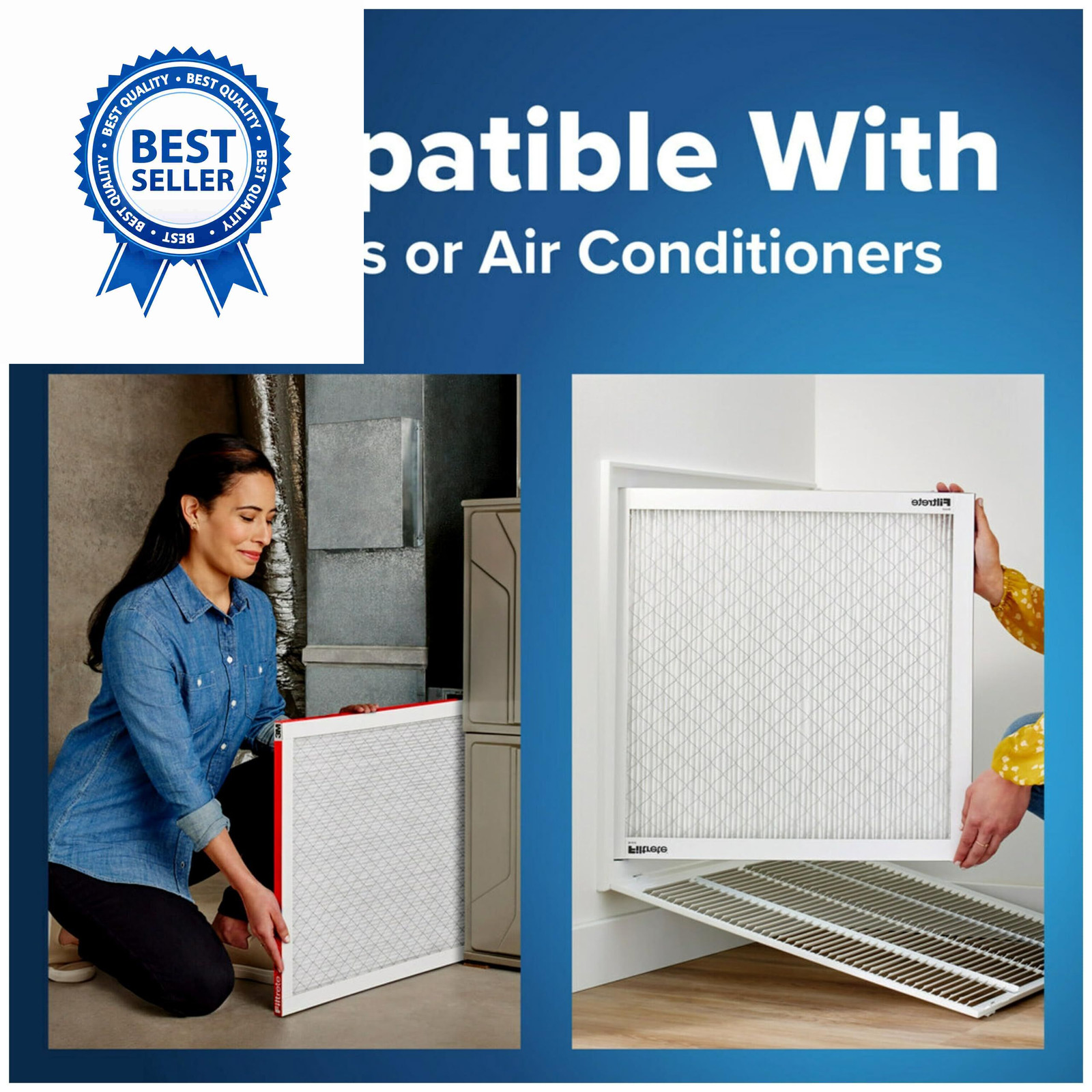 Filtrete 16x25x1 Air Filter MERV 11, MPR 1000 Micro Allergen 16x25x1, White