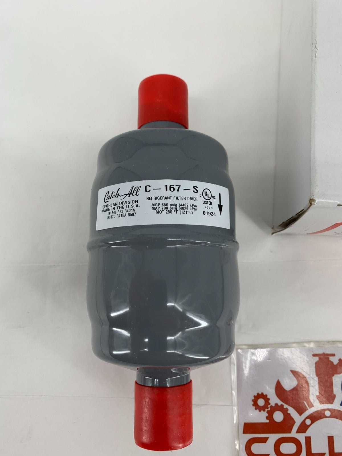 Sporlan C-167-S Refrigerant Liquid Filter Drier 7/8″ x 7/8″ Solder ODF 3/4-5Ton
