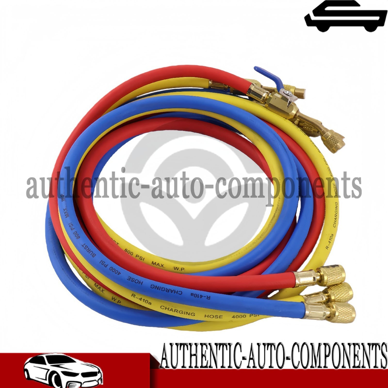 For Yellow Jacket Plus II 1/4″ Charging Hose Set 72″ Compact Ball (Pack of 3)