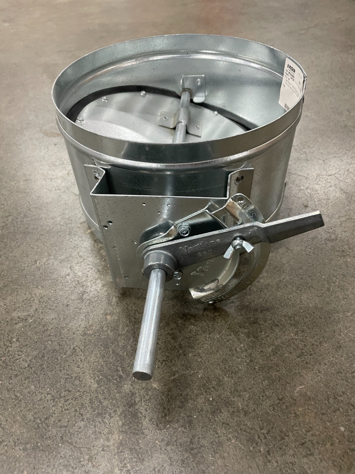 Ruskin CDRS25 Galvanized Round Control Damper 10” with stand off & quadrant