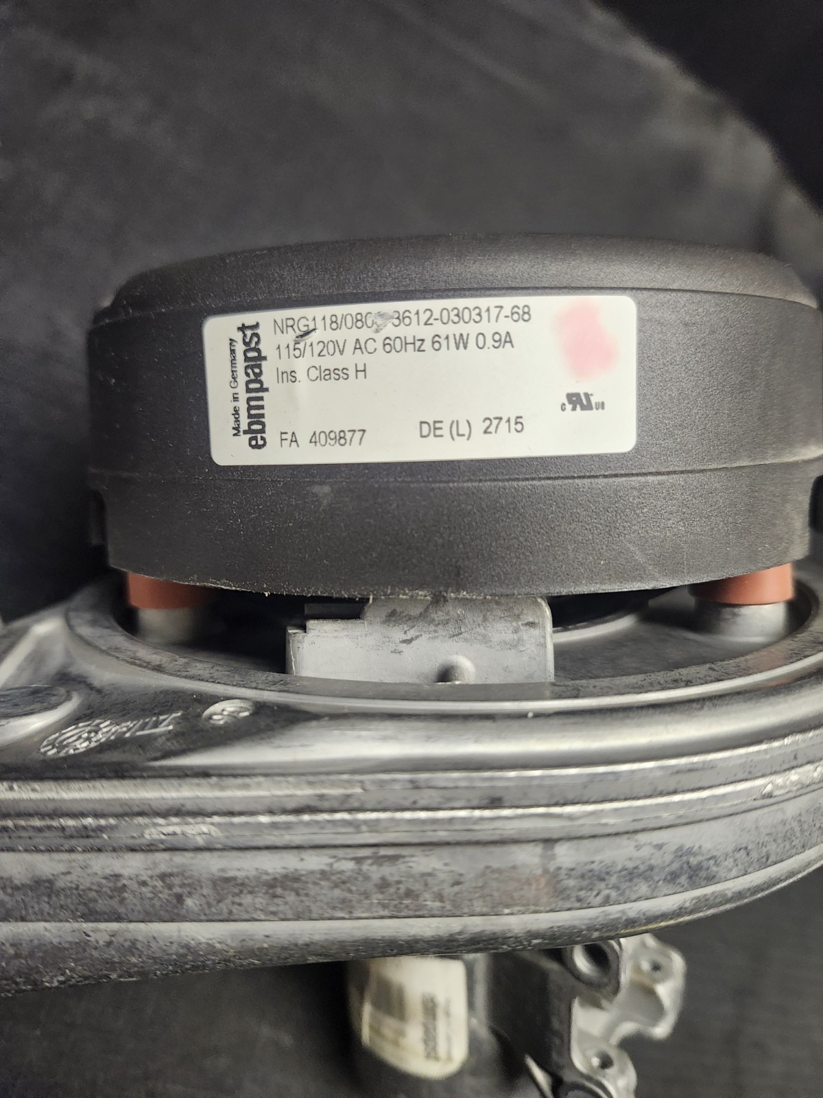 NTI Vmax Boiler Blower Fan EBMPAPST NRG118/0800-3612-030317-68