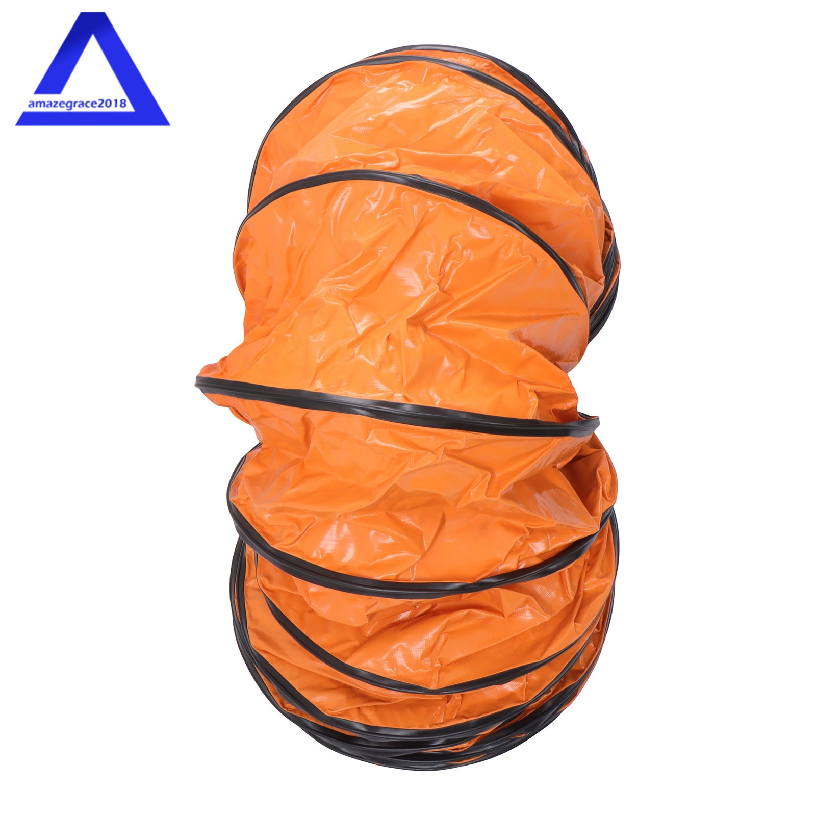 PVC Flexible Duct Hose for Ventilator Blower Fan w/ Rope & D-Ring 12″ × 16FT