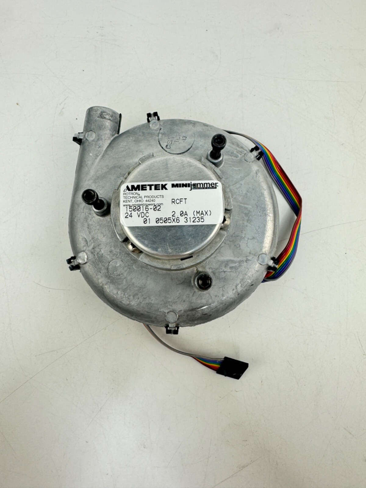 AMETEK 150016-02 MINIJAMMER BRUSHLESS BLOWER 5.0″ 24VDC 34 CFM
