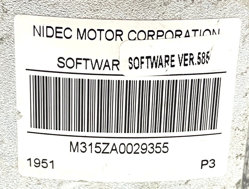 NIDEC Programmable ECM Module ONLY HD52MM231 240 V 1 HP CCW LE Ver 585 used J335