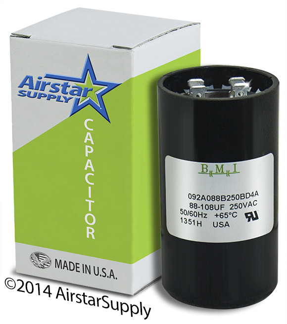 88-106 uF x 220 / 250 VAC BMI # 092A088B250BD4A Motor Start Capacitor USA