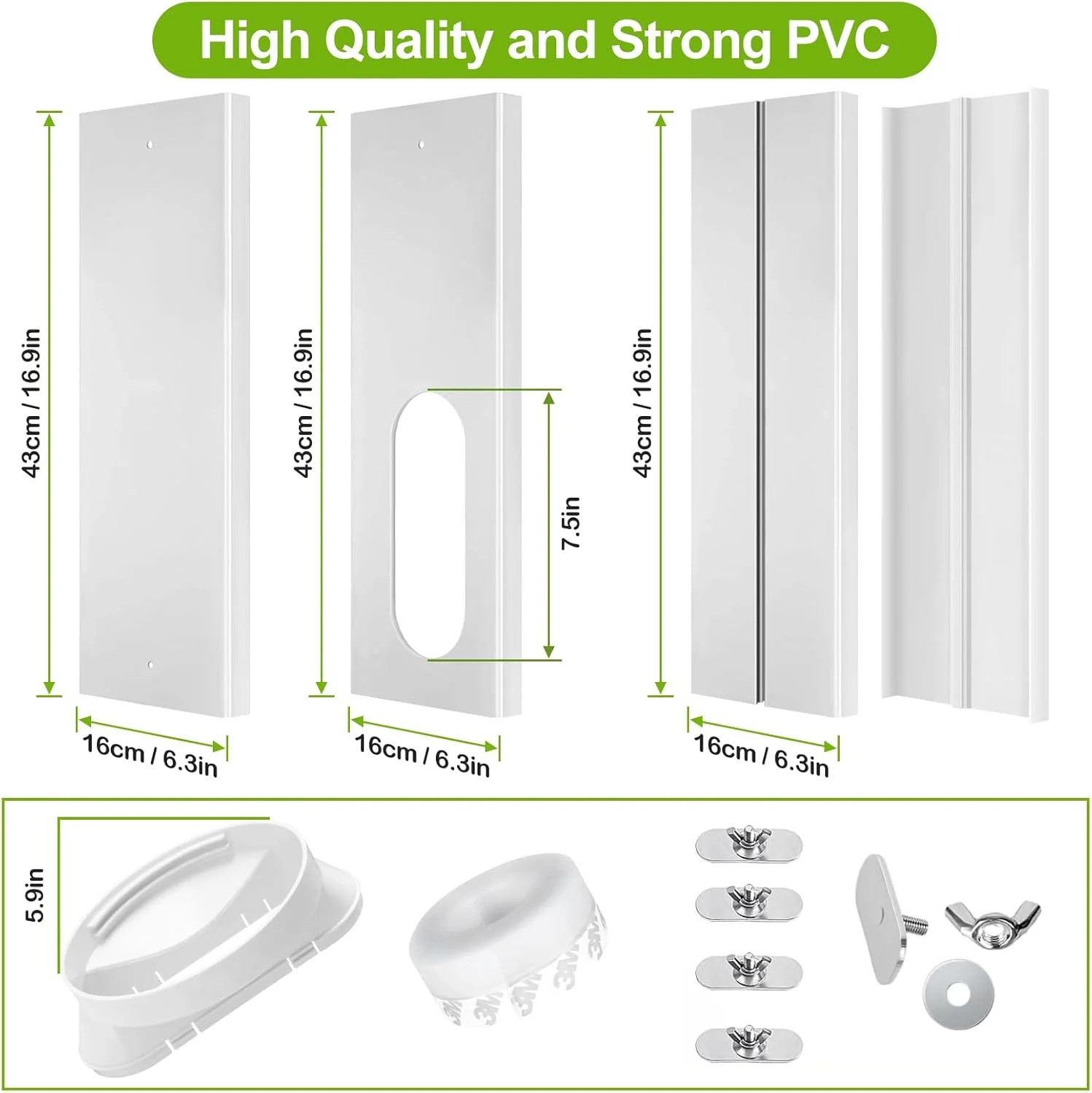 Upgrade Portable ac Window Vent Kit,ac Window Seal Kit,Portable Air Conditioner