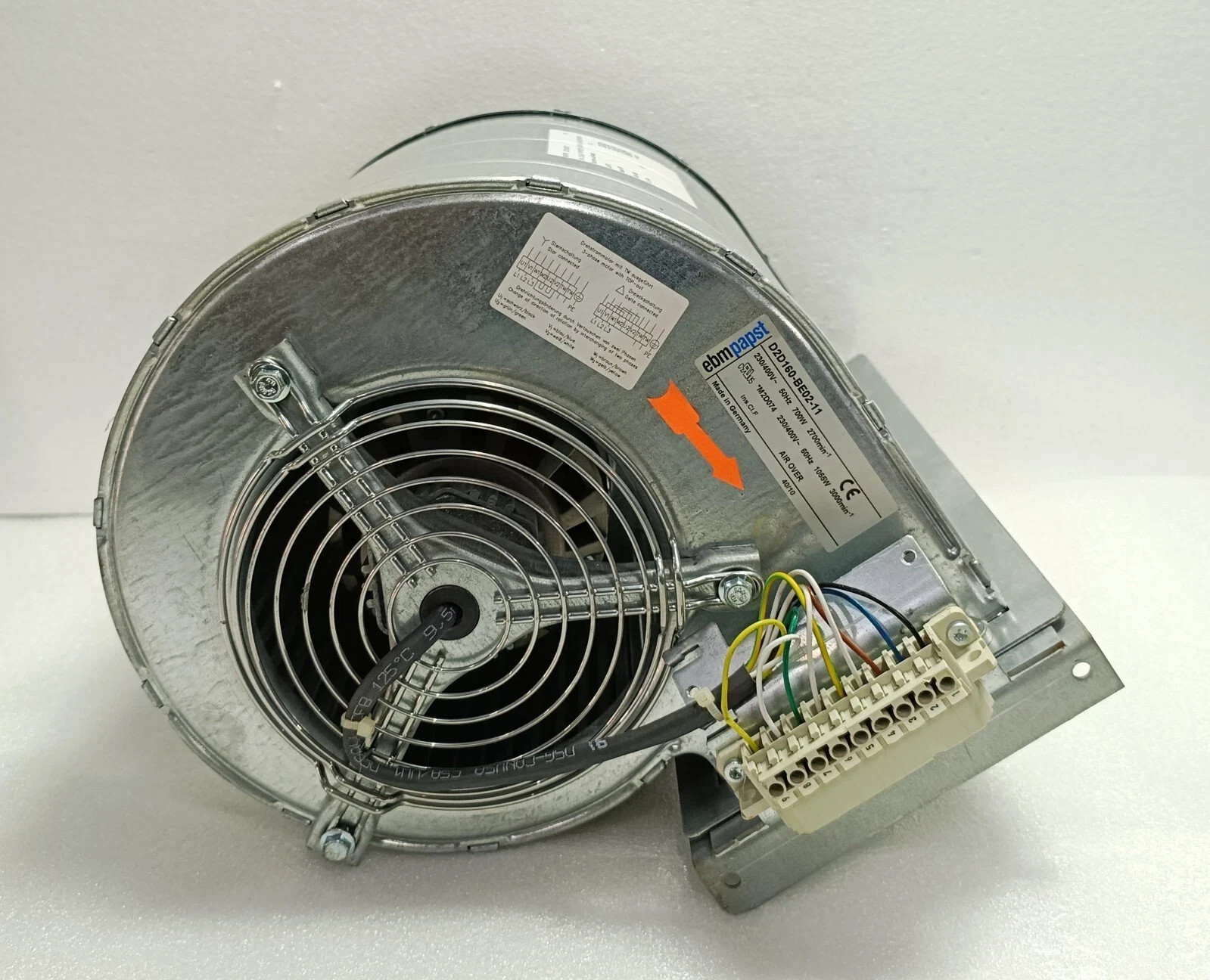 EBM-Papst D2D160-BE02-11 Blower Fan M2D074 Motor 230/400V 50/60Hz New Surplus