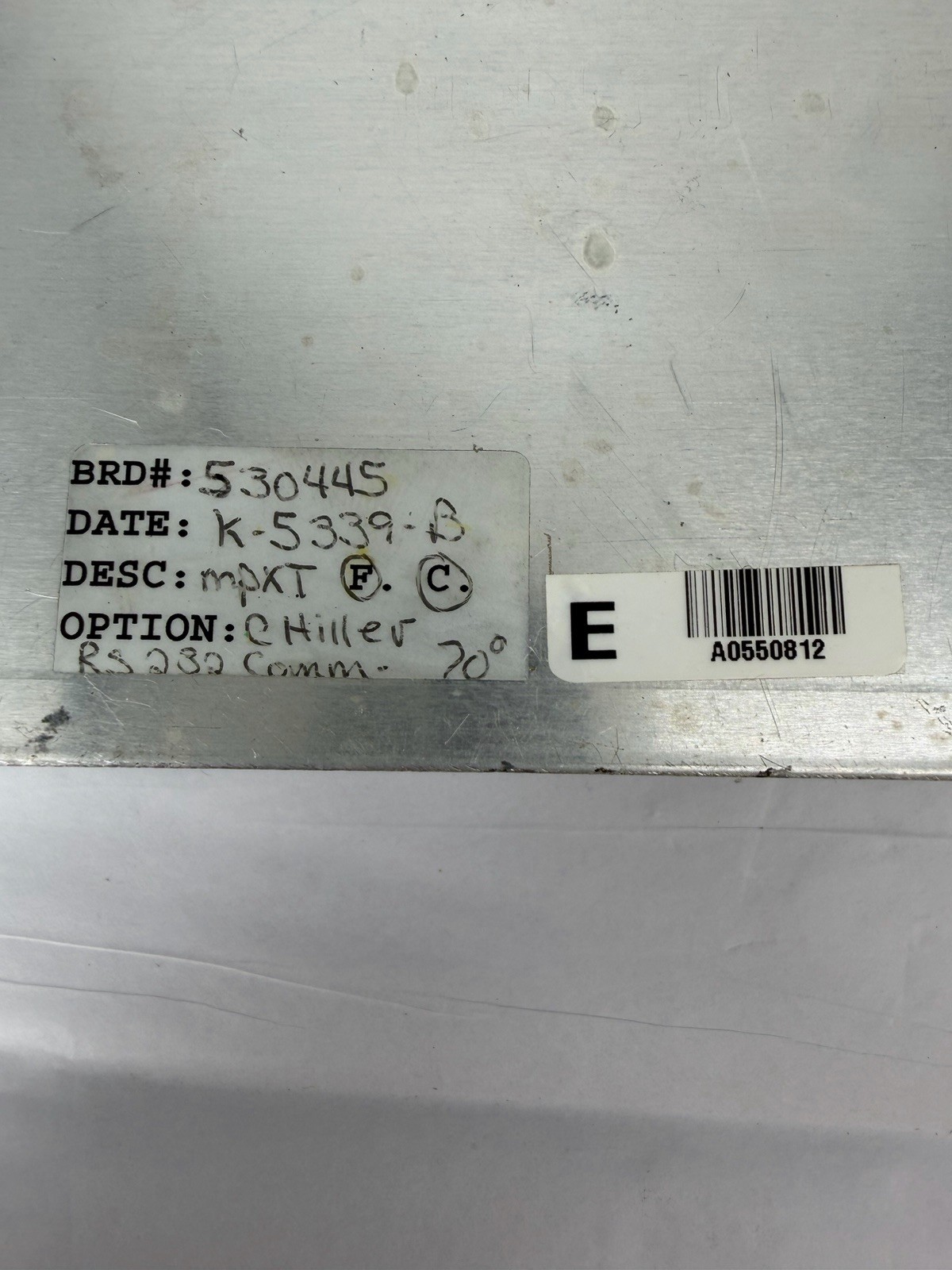 AEC 530445 Chiller Control Board, Micro-Computer, RS232, MPXT Board Rev. C