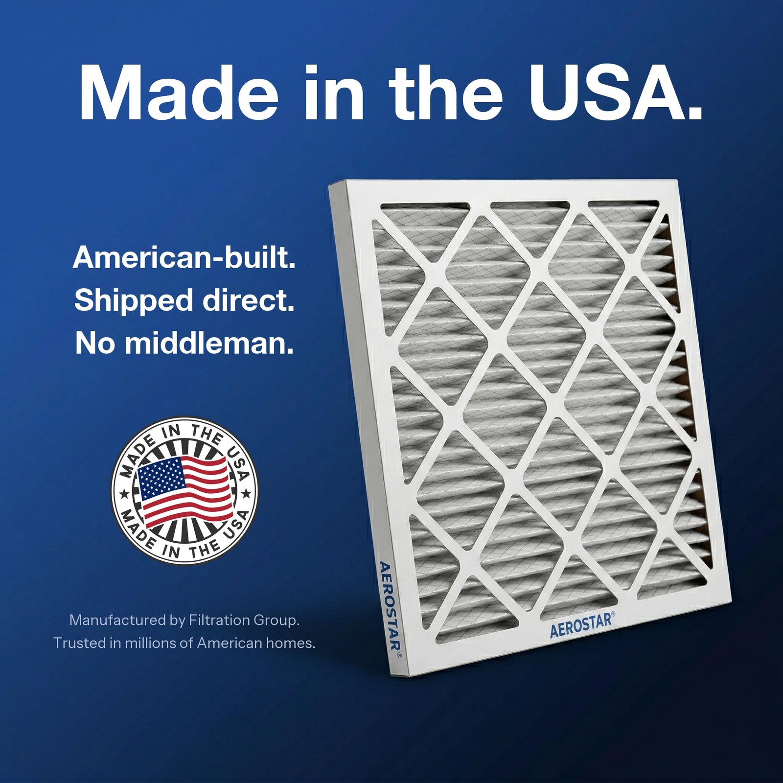 Aerostar 20X25X4 Merv 13 Pleated Replacement Air Filter For Honeywell
