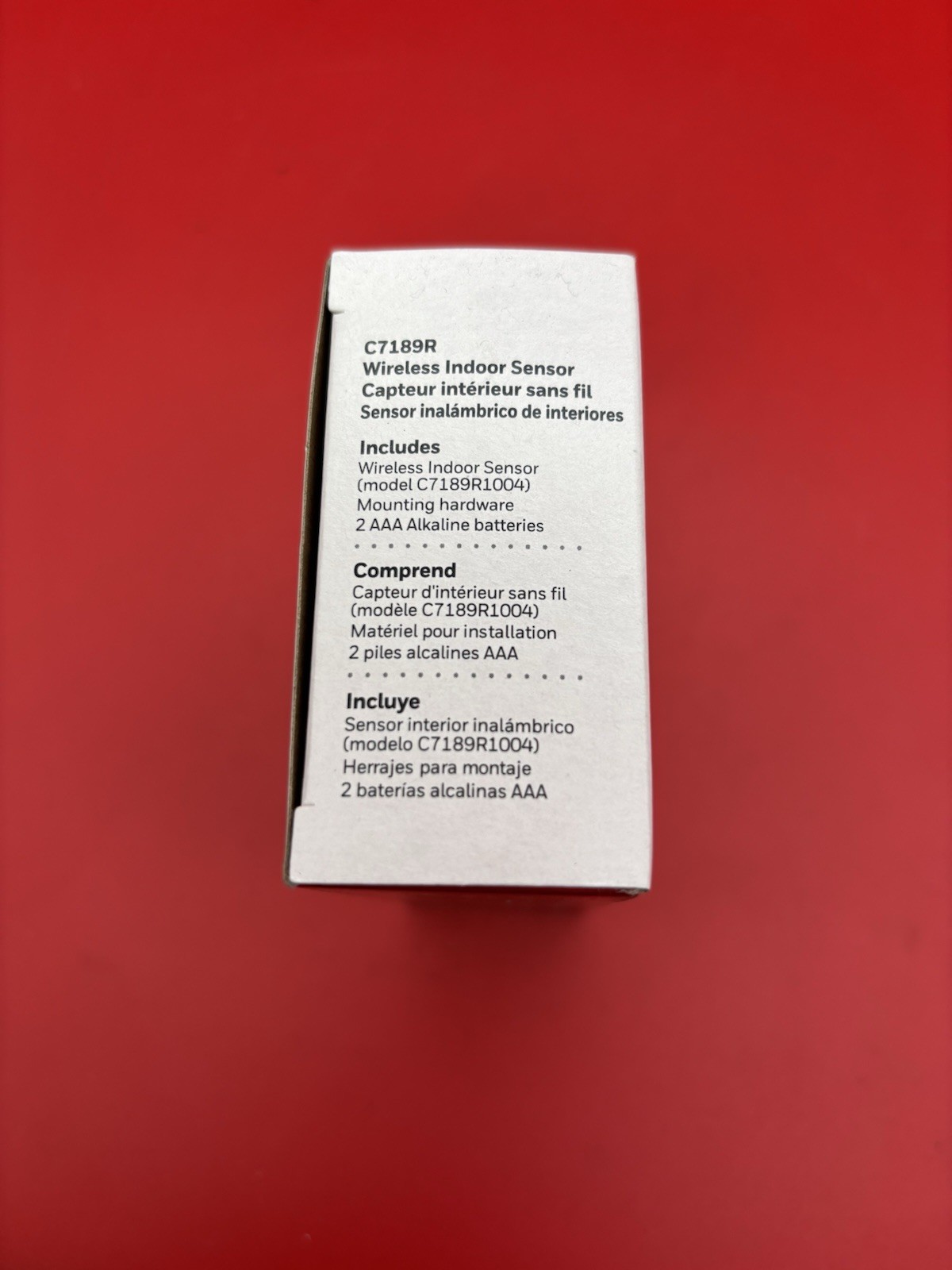 HONEYWELL HOME C7189R1004 Humid/Temp Sensor,Battery,120/0F,Indoor 12Z045