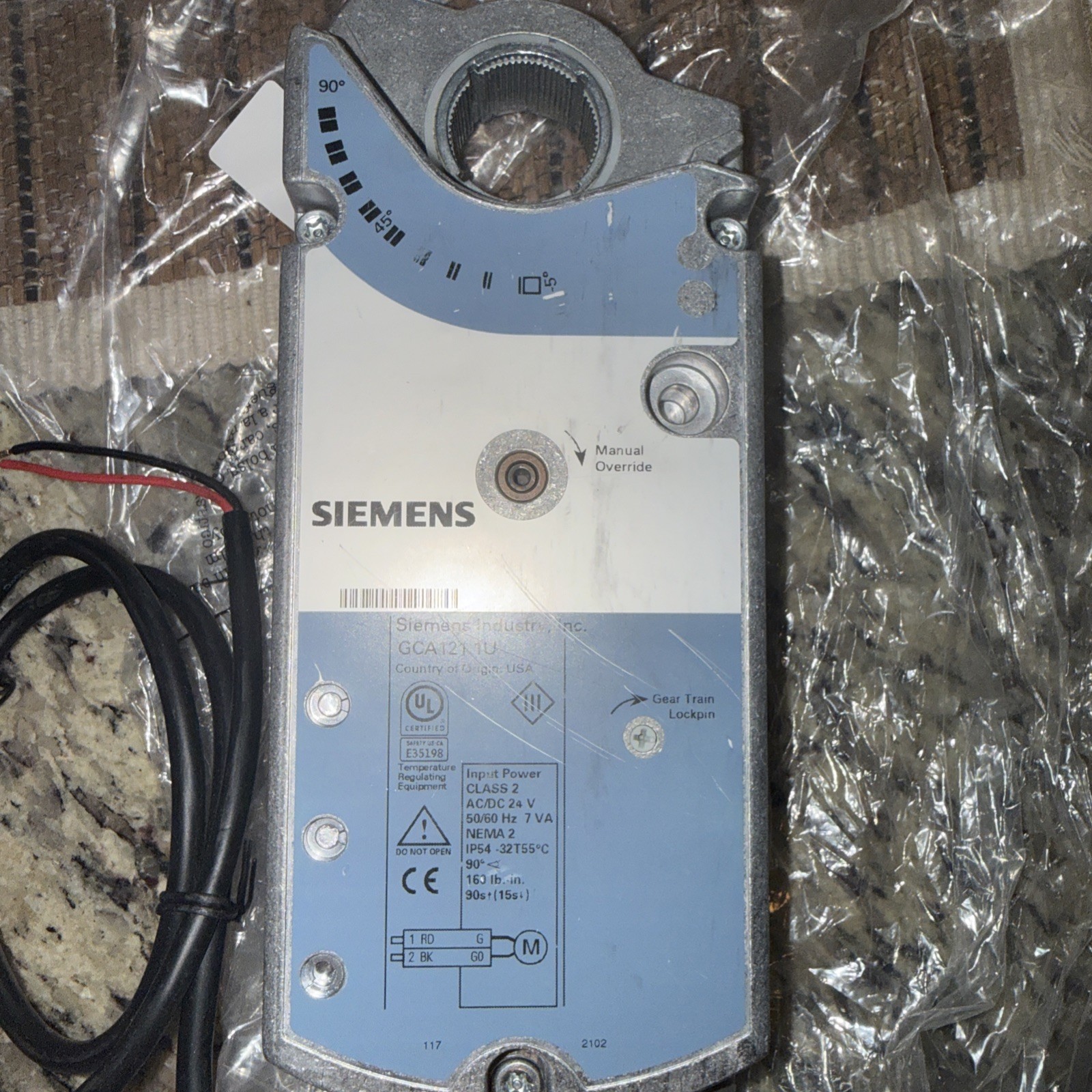 Siemens GCA121.1U OpenAir Electronic Damper Actuator