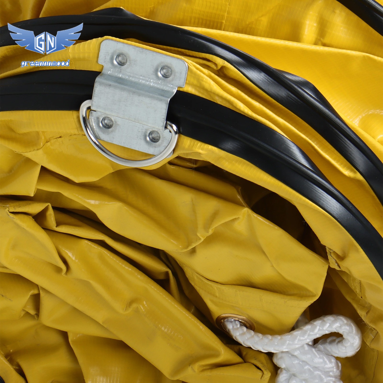 25ft L Φ8Inch PVC Flexible Duct Hosing Retardant with Adjustable Rope & D-Ring