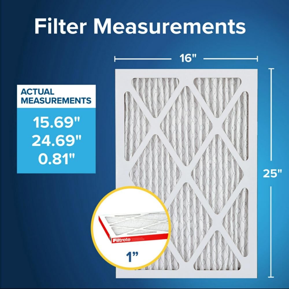 Filtrete 16X25X1 Ac Furnace Air Filter Merv 11 Mpr 1000 Micro Allergen Defense
