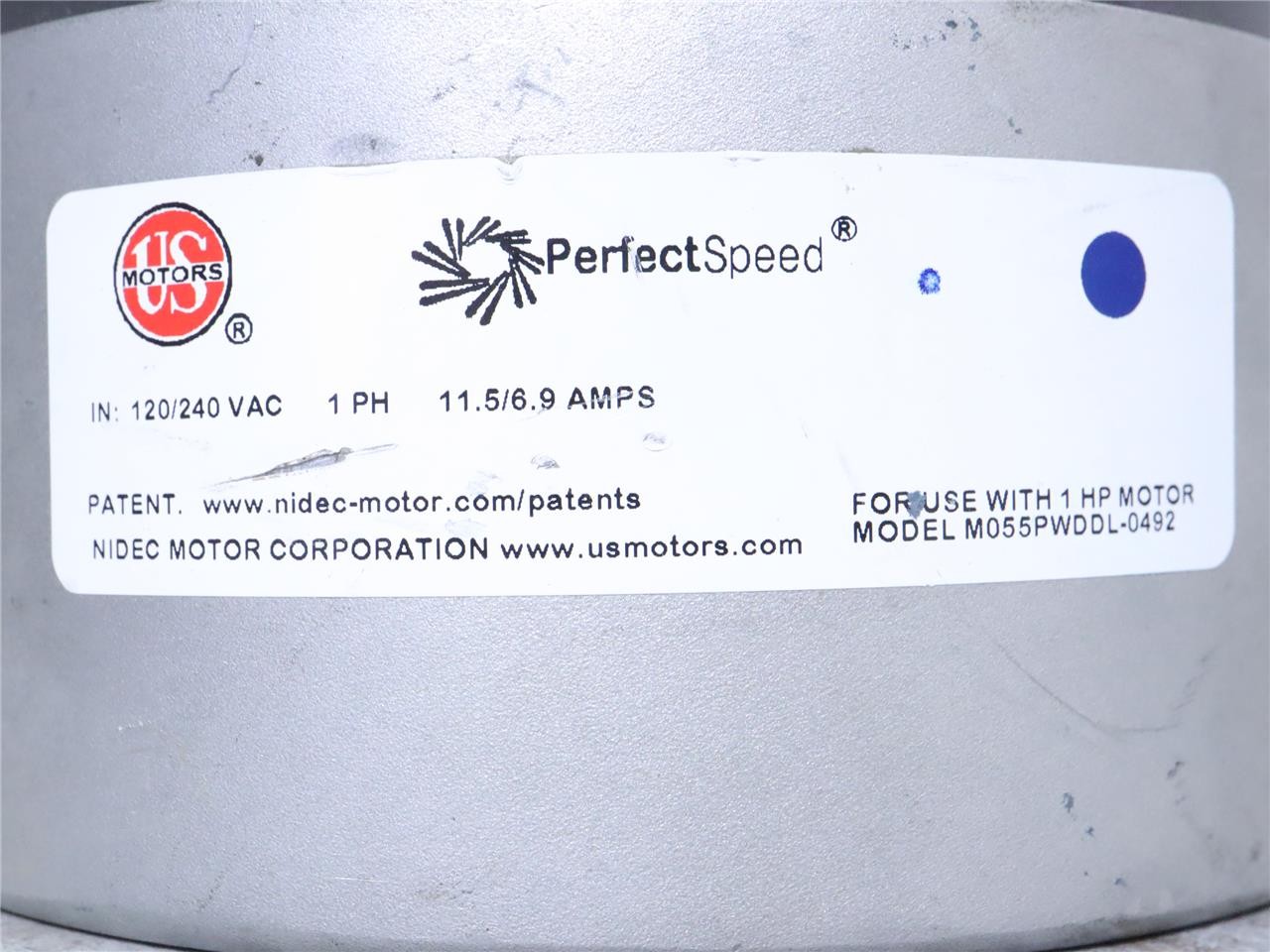 US Motors NIDEC M055PWDDL-0492 ECM PerfectSpeed Blower Motor 1HP 120/240V VER.20