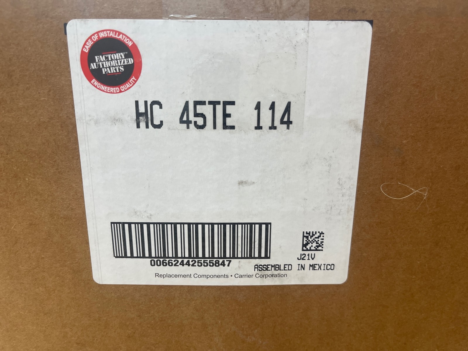 Carrier Bryant Payne HC45TE114 HP:3/4 V:115 HZ:60 Cap:10.00/370 RPM:1075