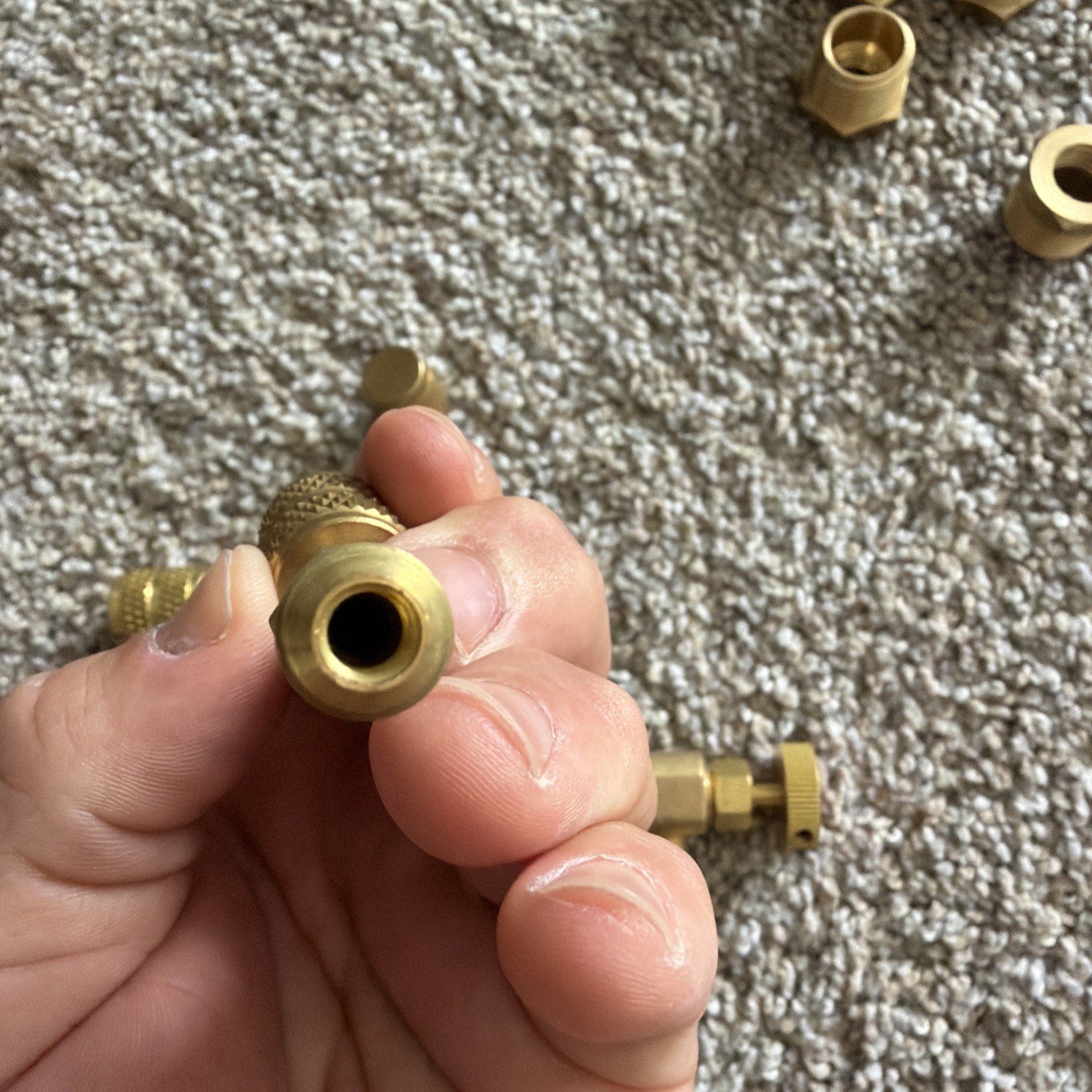 Mini Split Adapter 5/16 to 1/4 SAE Flare R410A Brass for HVAC Manifold Gauge