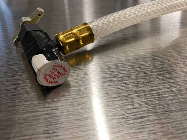 Piercing Valve and Clear Hose for A/C Easy Seal and Easy Dry