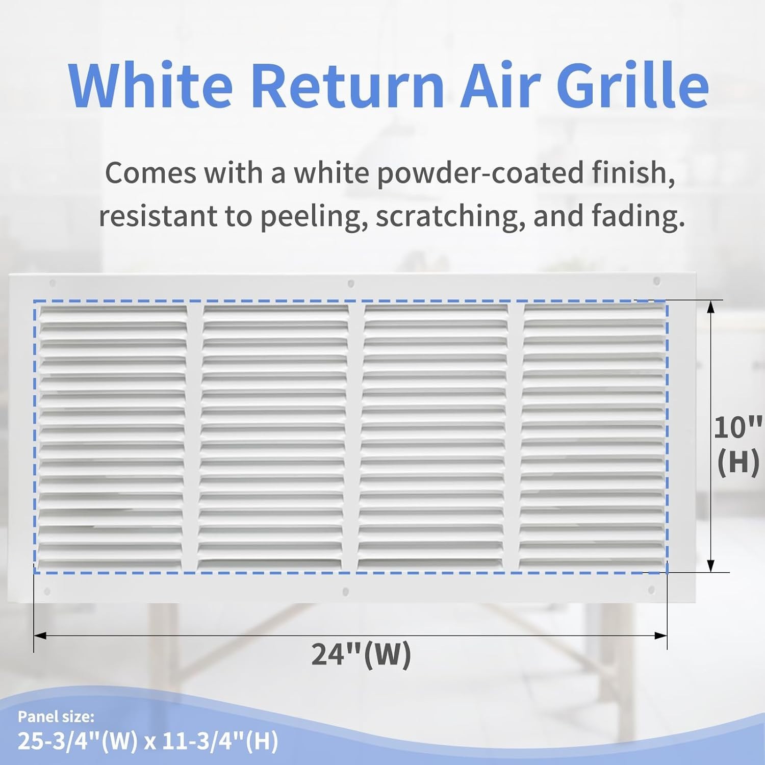NEW Return Air Grille Steel HVAC Vent Cover 24×10 Ceiling Wall Vent 25.75×11.75
