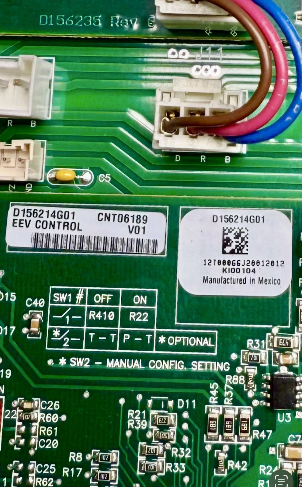 Trane American Standard Control Board D156232G03/D156214G01 /CNT06189 /CNT06659
