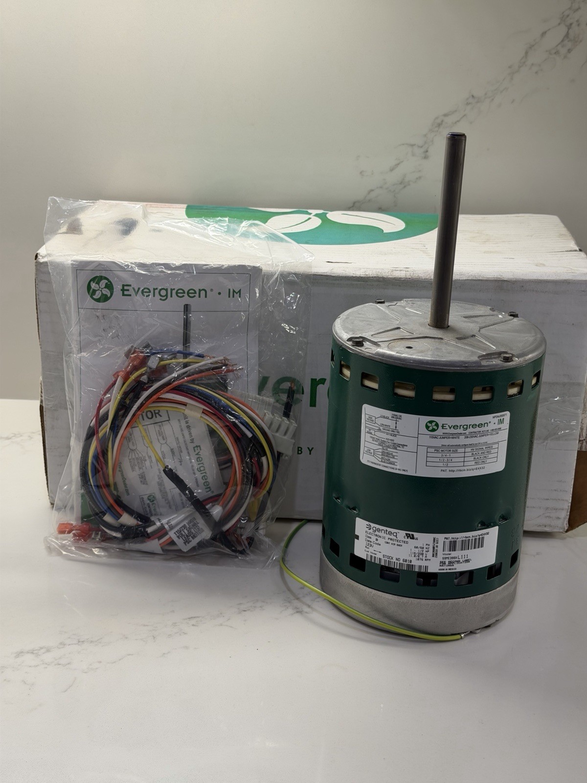 GENTEQ EVERGREEN 6010 Replacement Blower Motor 1 1/2 HP, 115/230V NEW