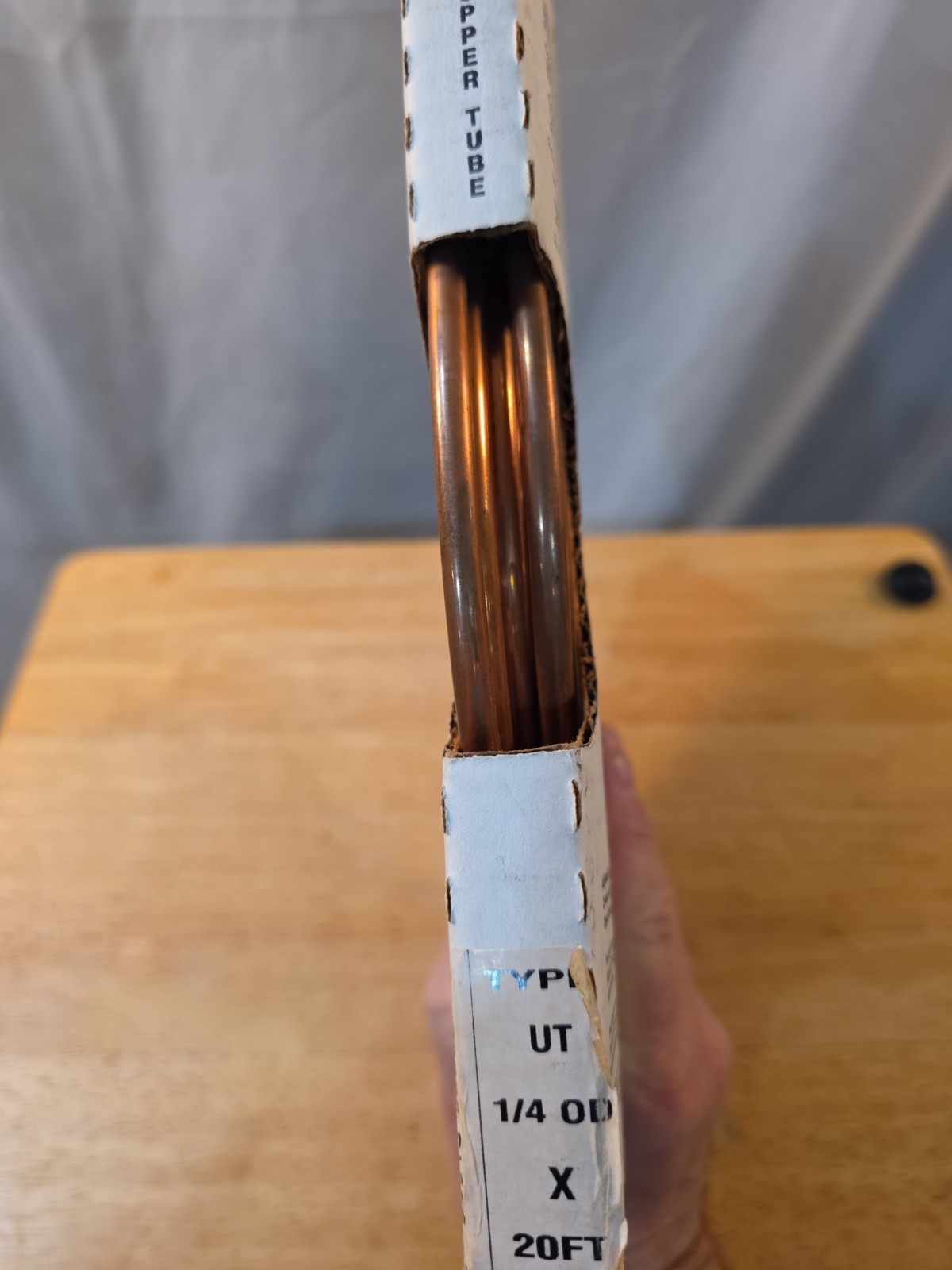 JMF Soft Copper Tube Coil OD 1/4″ OD x Up To 20 Ft. Type UT Open Box