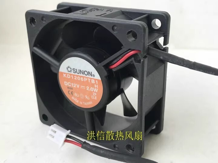 SUNON KD1206PTB1 DC12V 2.0W 60*60*25MM 2-pin case power supply cooling fan