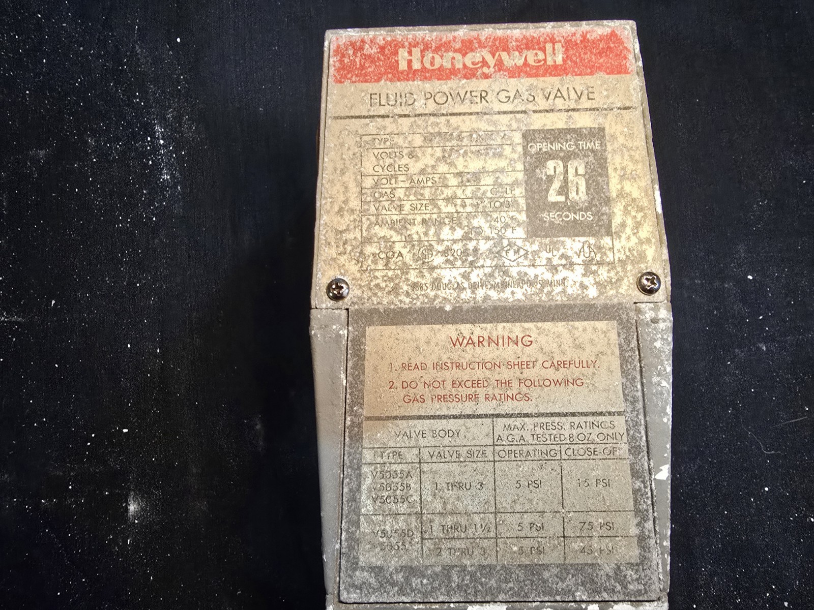 HONEYWELL V4055A 1064 Industrial Fluid Power Gas Valve Actuator (NOS)