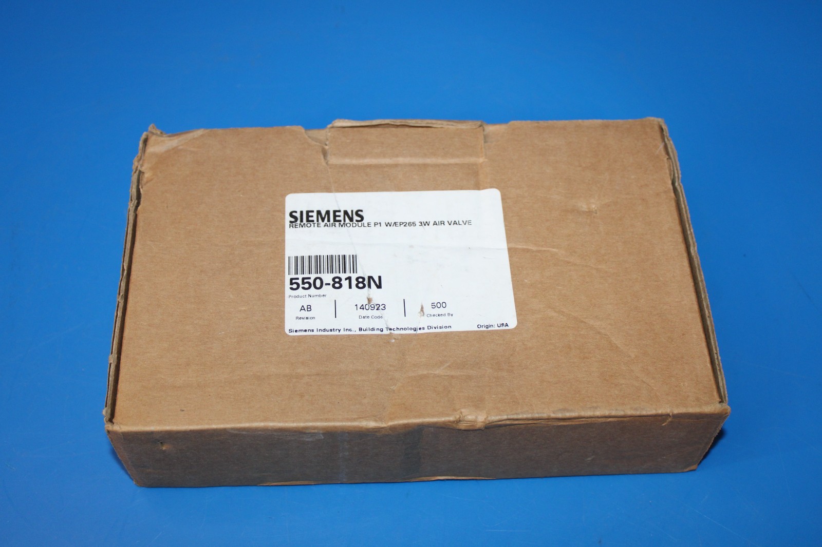 Siemens 550-818N Remote Air Module, P1, With EP265 3 Way Air Valve