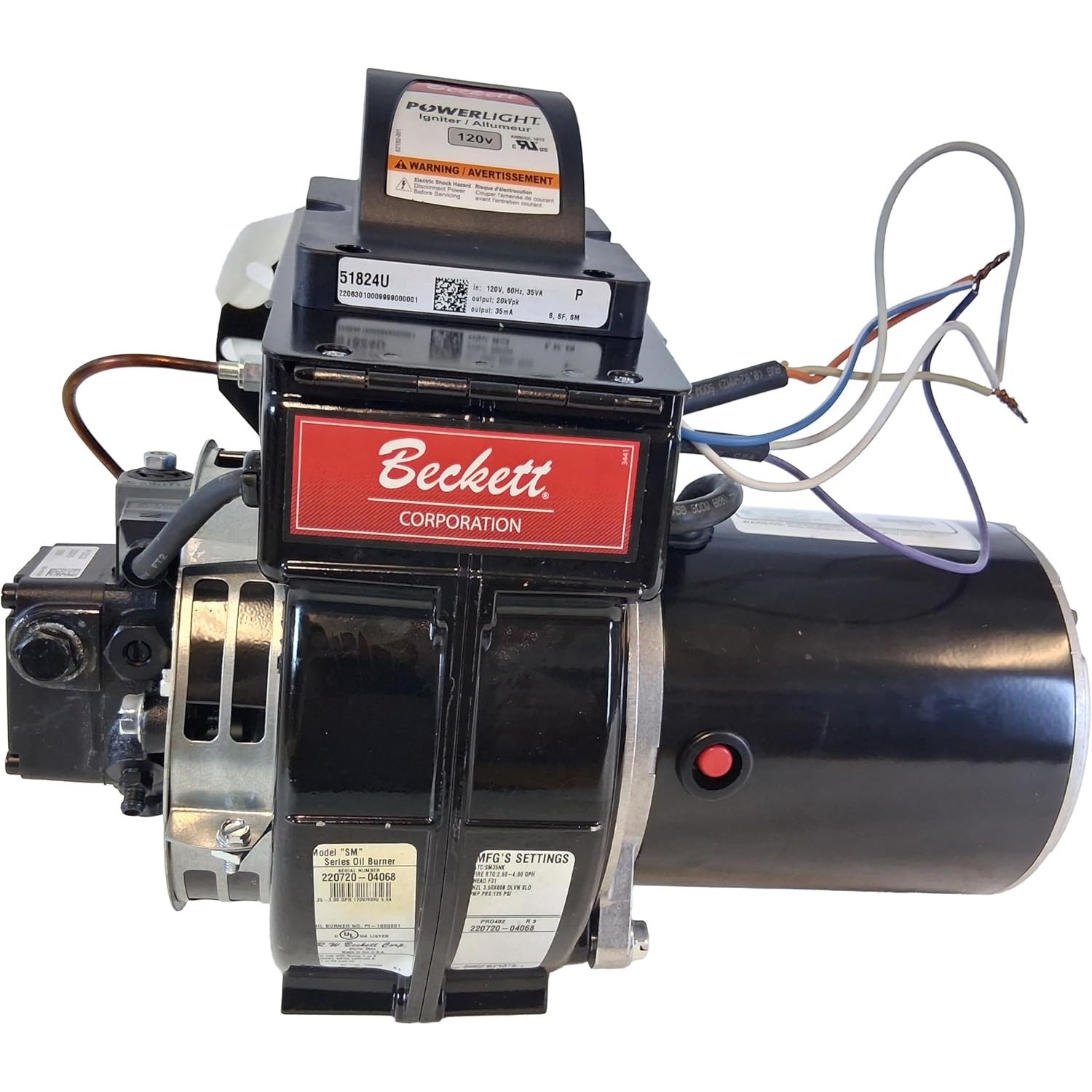 OEM Beckett PRO402 SM Oil Burner Assembly 120VAC Pressure Pro Heating Systems