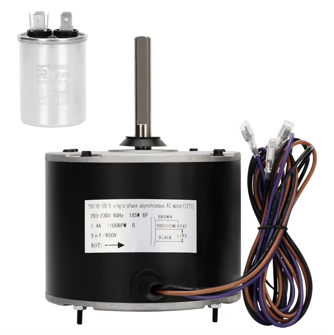 AC Condenser Fan Motor 0131M00018P For Goodman Amana Janitrol YDK-180S62823-03