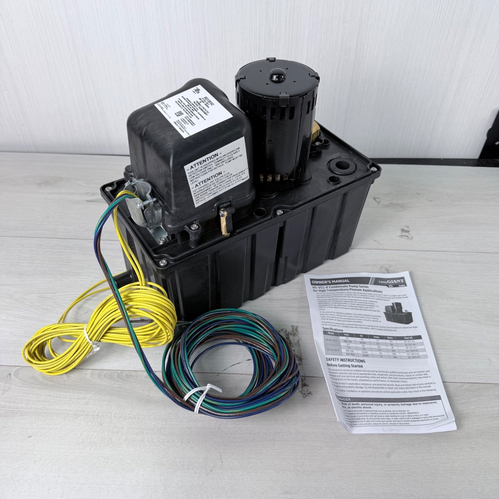 Little Giant HT-VCL-30-P Condensate Pump 208-230V 553130102 High Temp Plenum