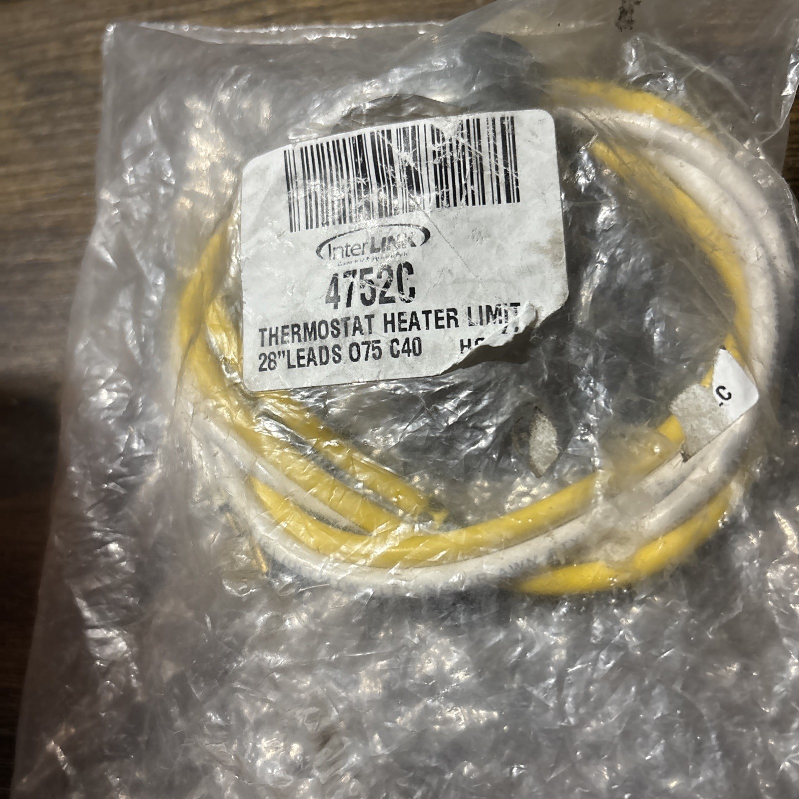 Heatcraft 4752C Thermostat, Fan Delay, Opens 75F, Closes 40F New
