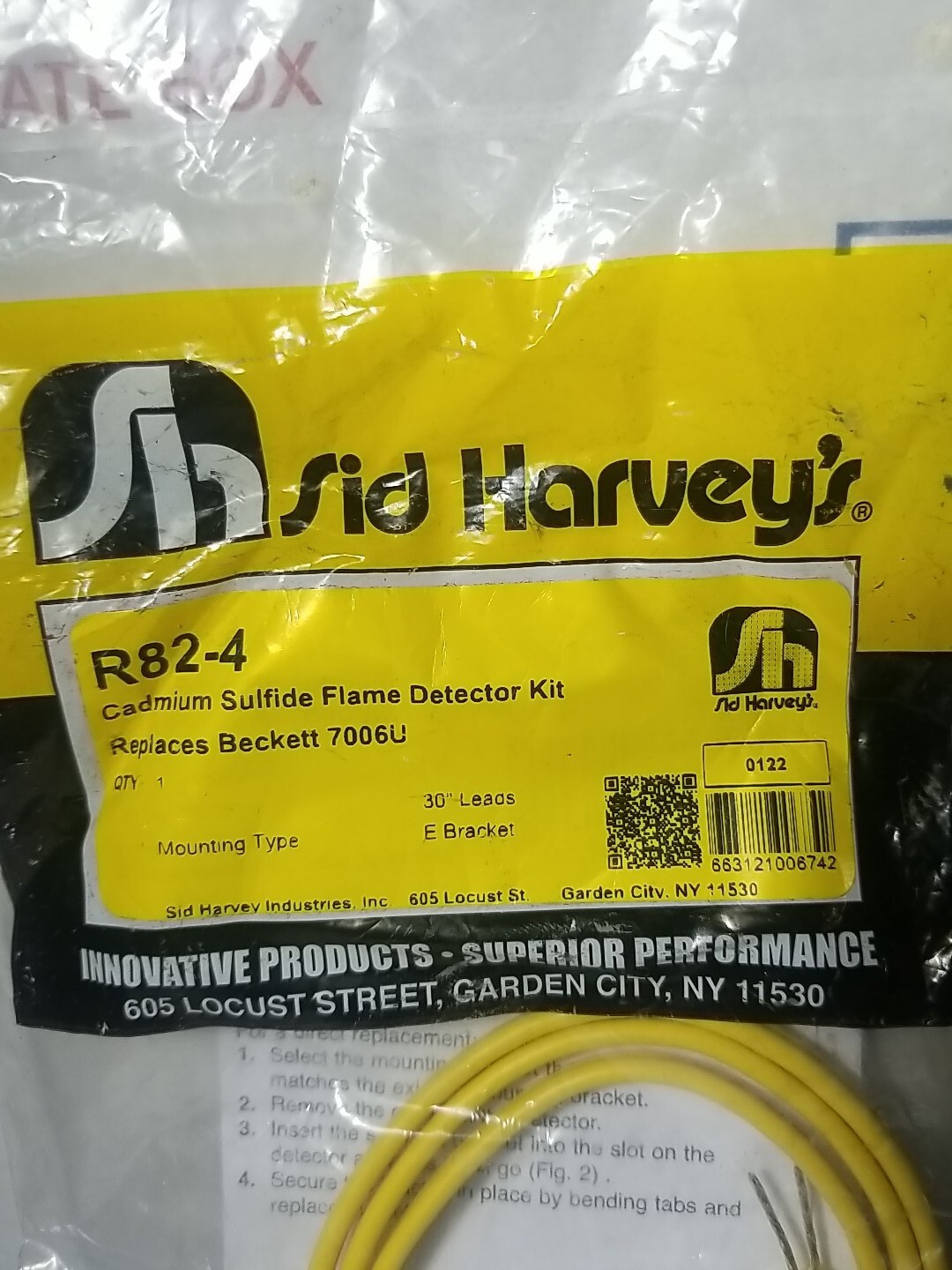 Sid Harvey #R82-4 Cadmium Sulfide Flame Detector Kit