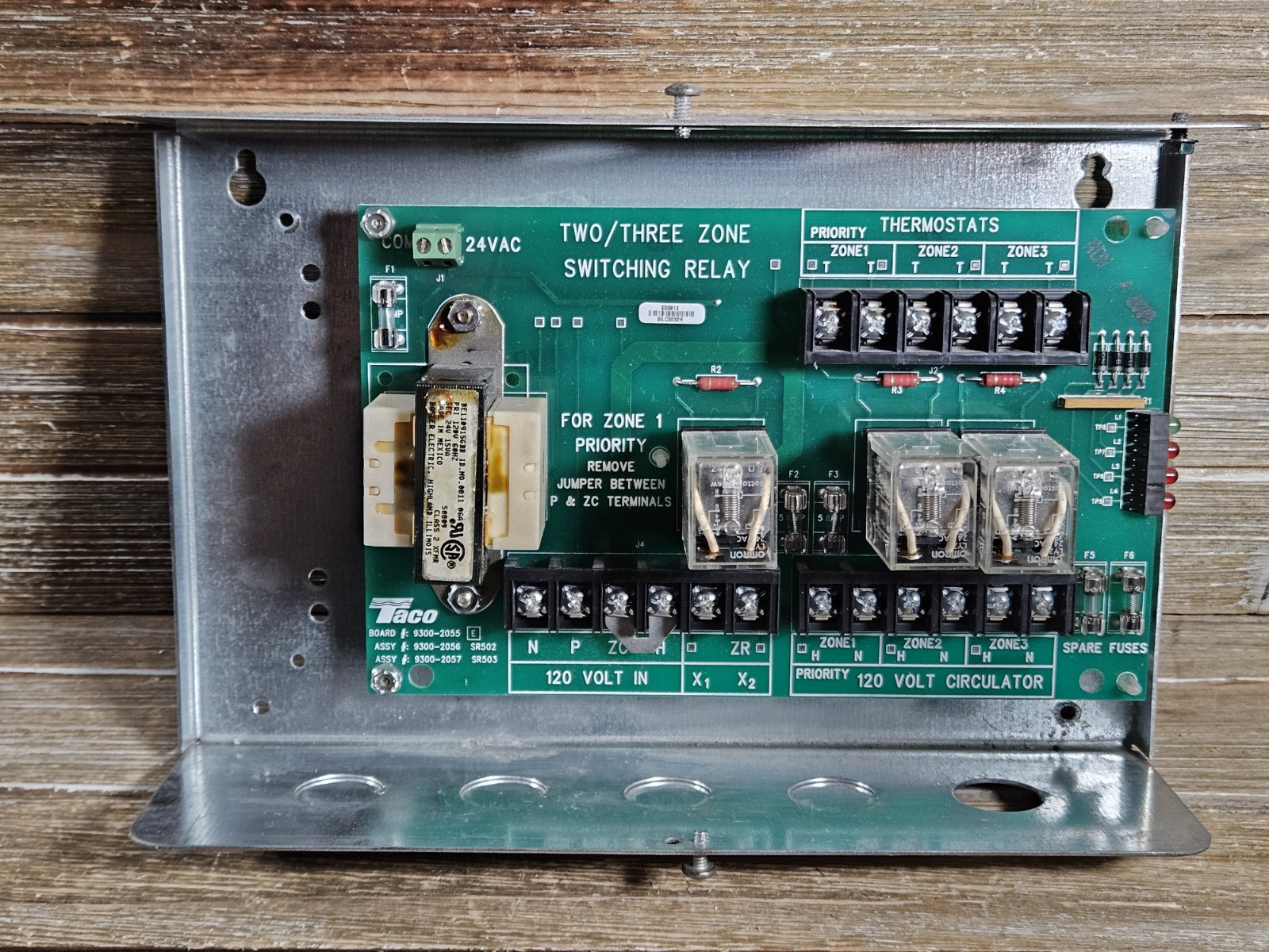 Taco SR503 Three Zone Switching Relay Boiler Circulator Control Board SR503-4