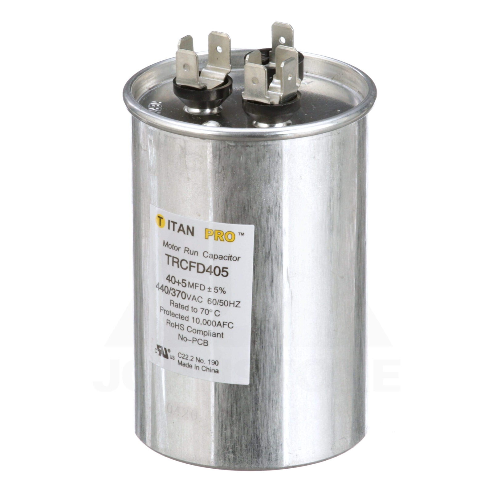TitanPro TRCFD405 HVAC Dual Motor Run Capacitor 40 5 MFD 440 370 Volts