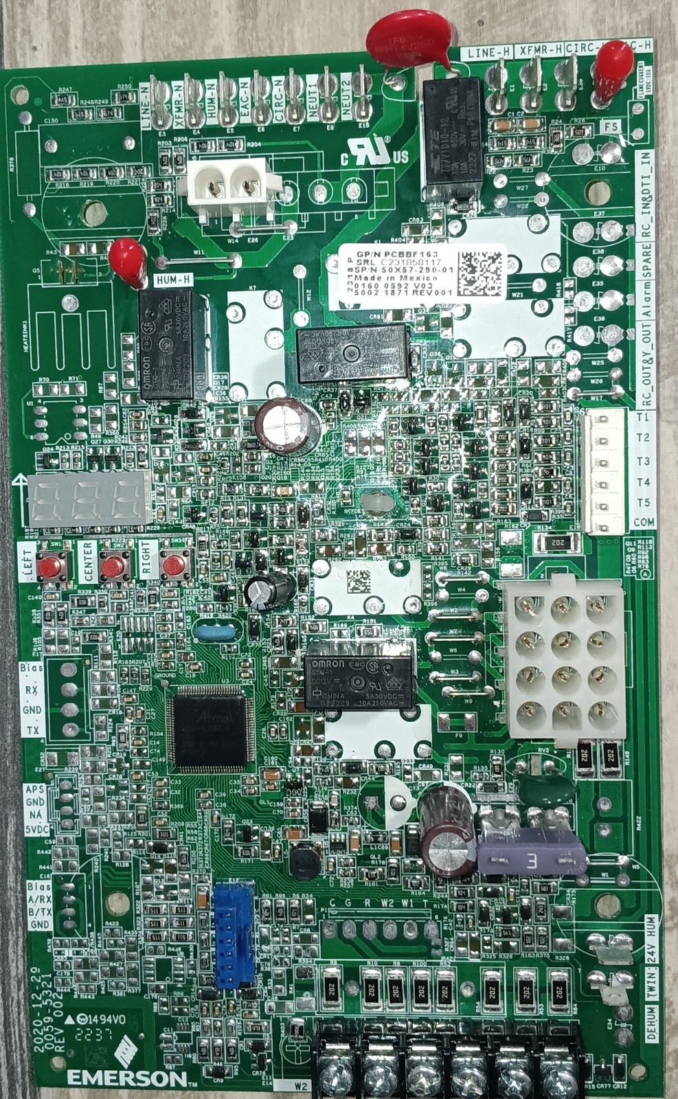 Emerson PCBBF 163 Furnace Control Board Used