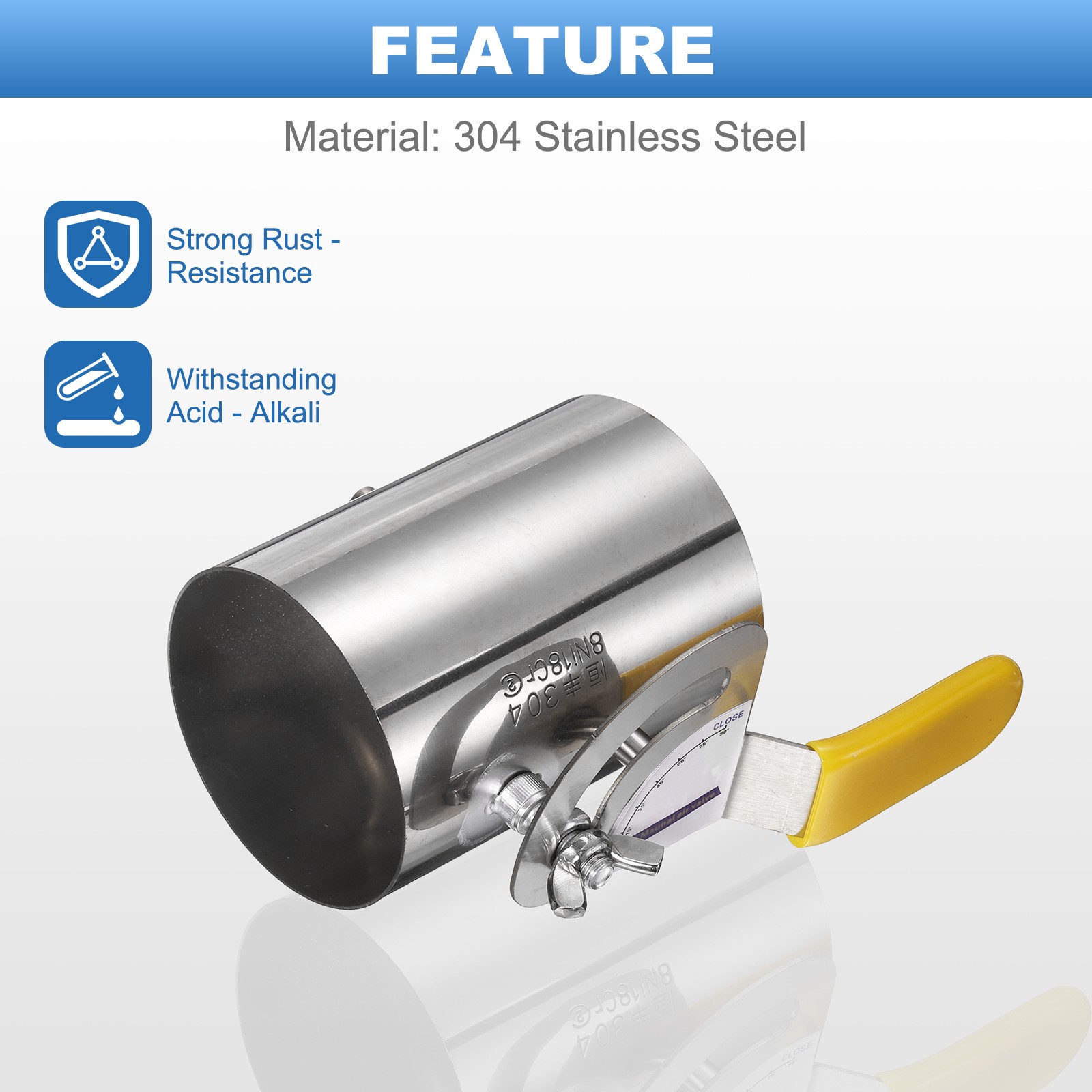 3 Inch OD Duct Backdraft Damper Manual Volume Damper for Vents Fans