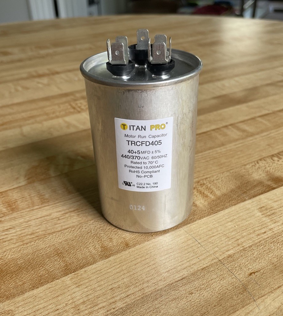 AC Capacitator – Titan Pro Motor Run Capacitator TRCFD405 Replacement – New