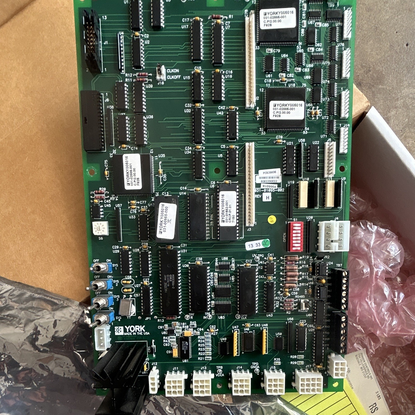 YORK Chiller Control Board 03101095002 new, open box, unused