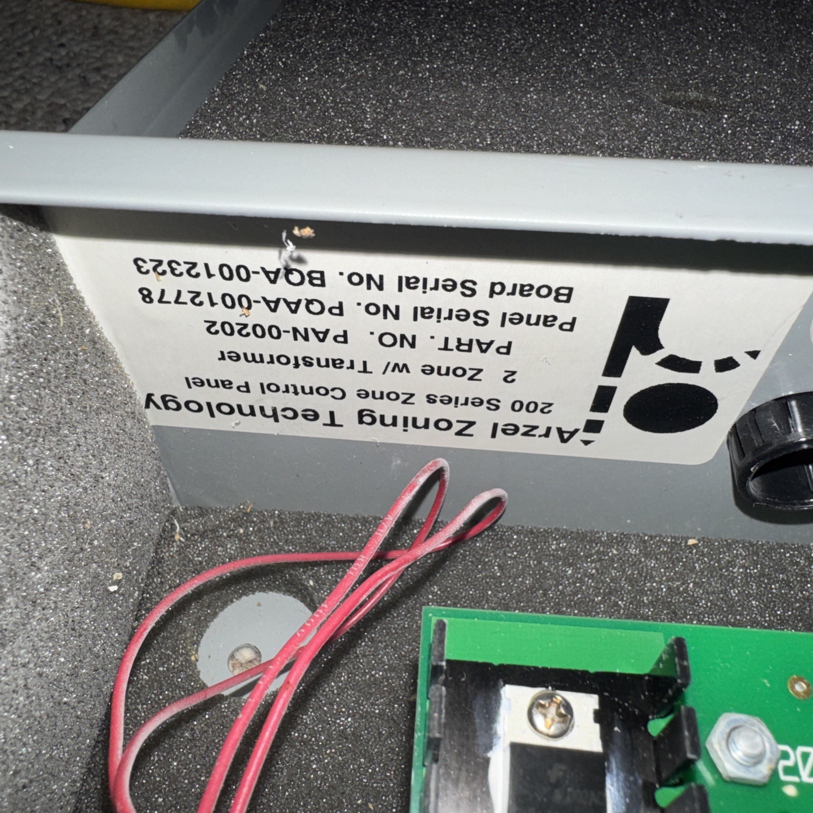 Arzel Zoning PAN-00202 MPS 202 2 ZONE Control Box Panel Used